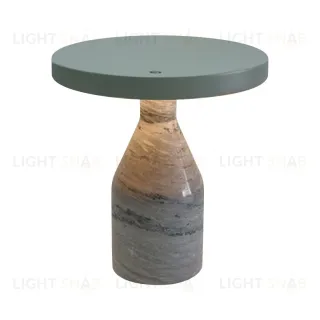 Настольная лампа Arlight SP-CROOD-TAB-R22.5x24-7W Warm3200-MIX (SG-GN, 140 deg, 230V) (IP20, Мрамор) 061769 061769