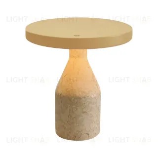 Настольная лампа Arlight SP-CROOD-TAB-R22.5x24-7W Warm3200-MIX (BG-BG, 140 deg, 230V) (IP20, Травертин) 061770 061770