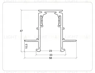 Коннектор угловой внутренний для встраиваемого шинопровода под ГКЛ 9,5 Ambrella Light Magnetic Standard GL3362-9.5 GL3362-9.5