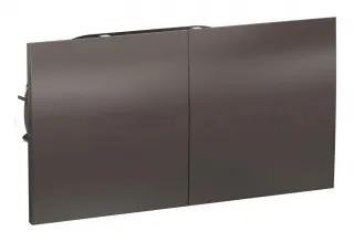 Розетка с/з двойная, со шторками, с крышкой, 16А, в сборе Systeme Electric AtlasDesign Мокко ATN000628 ATN000628