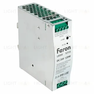 Трансформатор электронный на DIN-рейку Feron LB008 120W 24V IP20 52135 52135
