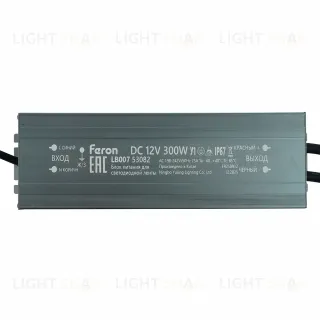 Трансформатор электронный для светодиодной ленты Feron LB007 300W 12V IP67 (драйвер) 53082 53082