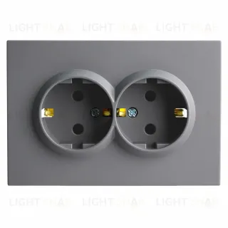 Розетка 2-местная СЗК Stekker 250В 16А Эмили RST16-5114-05ZK 50252 50252