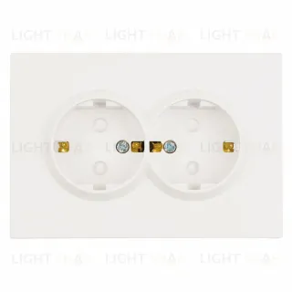 Розетка 2-местная СЗК Stekker 250В 16А Эмили RST16-5114-01ZK 50236 50236