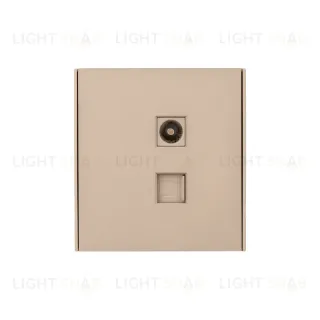 Розетка STRONG компьютерная RJ45 кат6 + TV с/у шелк KRANZ KR-78-0722-8 KR-78-0722-8