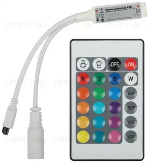 Контроллер Эра RGBController-12/24V-72/144W-IP20-IR мини для светодиодной ленты с ИК пультом Б0061110 Б0061110