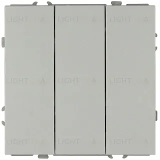 Выключатель Эра Galaxy 15-1107-03 тройной 10АХ-250В IP20 алюминий Б0070718 Б0070718
