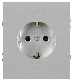 Розетка Эра Arktik 16-2101-03 с заземлением 2P+E Schuko 16А-250В алюминий Б0070416 Б0070416