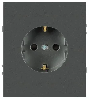 Розетка Эра Arktik 16-2102-06 с заземлением 2P+E Schuko со шторками 16А-250В графит Б0070429 Б0070429