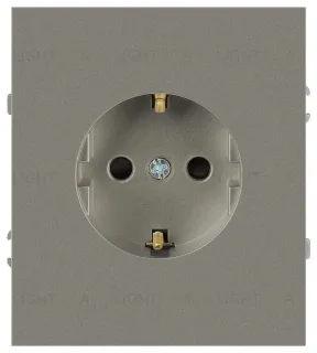 Розетка Эра Arktik 16-2102-07 с заземлением 2P+E Schuko со шторками 16А-250В титан Б0070430 Б0070430