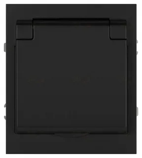 Розетка Эра Arktik 16-2103-05 с заземлением 2P+E Schuko со шторками с крышкой 16А-250В антрацит Б0070438 Б0070438