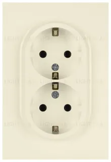 Розетка Эра Arktik 16-2104-02 двойная с заземлением 2X2P+E Schuko 16А-250В слоновая кость Б0070445 Б0070445