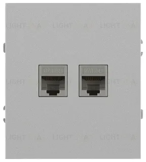 Розетка Эра Arktik 16-3108-03 информационная двойная 2XRJ45 алюминий Б0070486 Б0070486