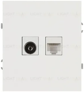 Розетка Эра Arktik 16-3110-08 комбинированная RJ45+TV белый матовый Б0070501 Б0070501