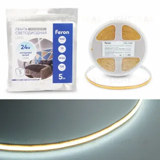 Светодиодная лента Feron LS536 24V 720*COB 10W/m IP20 6500К 53095 53095
