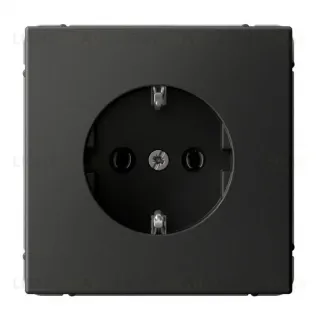 Розетка с заземлением, 16А, механизм, быстрозажим. клем. Systeme Electric ArtGallery Базальт GAL001443S GAL001443S