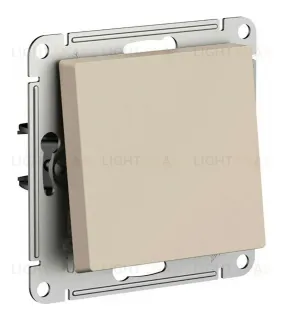 Переключатель 1-клавишный, сх.6, 10АХ, механизм Systeme Electric AtlasDesign Песочный ATN001261 ATN001261