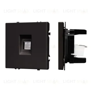 Розетка компьютерная софт-тач черный оникс Arlight SCT-MPC1-SFPL-BK (RJ-45, CAT6) 054305(1) 054305(1)