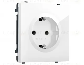 Комплект механизма электрической розетки SIGMA Белый глянец 50Hz 2P+E с/з с/ш 16A-250V QUANT PRO Ambrella Volt MS107010 (SP1070, PR141) MS107010