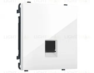 Комплект механизма телефонной розетки SIGMA Белый глянец RJ-11 Ambrella Volt MS112030 (SP1120, PR190) MS112030