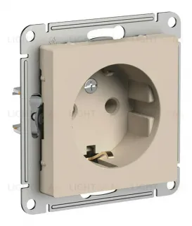 Розетка с/з, 16А, механизм Systeme Electric AtlasDesign Песочный ATN001243 ATN001243