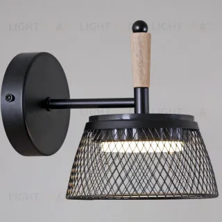 Бра Reluce 09837-0.2-01 BK+WOOD 09837-0.2-01 BK+WOOD