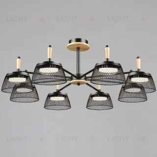 Потолочная люстра Reluce 09837-0.3-08 BK+WOOD 09837-0.3-08 BK+WOOD