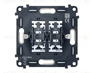 Механизм 2-клавишного выключателя с самовозвратом 10A-250V QUANT Ambrella Volt VM129 VM129
