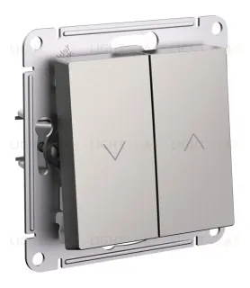 Выключатель 2-клавишный жалюзи, 10А, механизм Systeme Electric AtlasDesign Шампань ATN000519 ATN000519