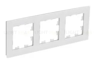 Рамка 3-ая Systeme Electric AtlasDesign Nature Натуральное стекло Белый ATN360103 ATN360103