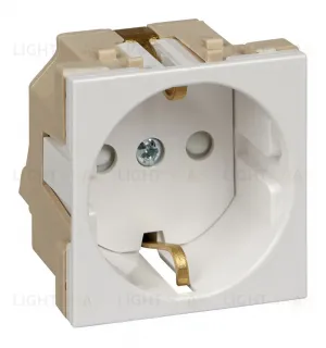 Розетка "В45" С/У С ЗК для каб. кан. (250В, 16А, защ. шторки) бел. Systeme Electric RN16-113-B RN16-113-B