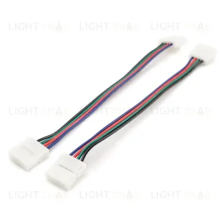 Комплект коннекторов Apeyron (2 клипсы с проводами) для RGB-светодиодной ленты 12В IP20подложка 10мм 09-12 09-12