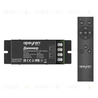Диммер Apeyron 12/24В 288/576Вт 1 канал 24А IP20 пульт easy control радио 04-38 04-38