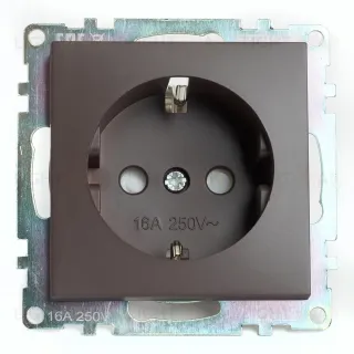 Розетка 1-местная с защитной шторкой Stekker Катрин GLS16-7110-04 49028 49028