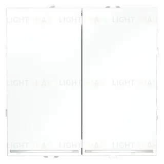 Проходной переключатель двухклавишный с подсветкой Voltum S70 VLS020402 (белый матовый) VLS020402