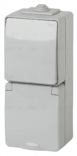 Блок розетка + выключатель Эра 11-7607-03 Б0035998 Б0035998