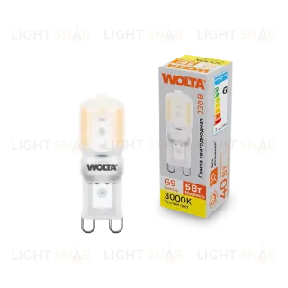 Светодиодная лампа WOLTA 5Вт 3000K G9 матовая WSTD-JCD-5W3KG9-P WSTD-JCD-5W3KG9-P