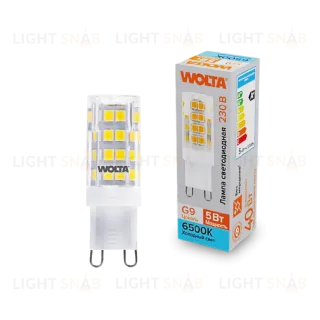 Светодиодная лампа WOLTA 5Вт 6500K G9 кукуруза матовая WSTD-JCD-5W6KG9-C WSTD-JCD-5W6KG9-C