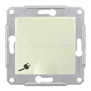 Розетка Schneider Electric Sedna с/з со шторками и крышкой IP44 16A 250V SDN3100347 SDN3100347