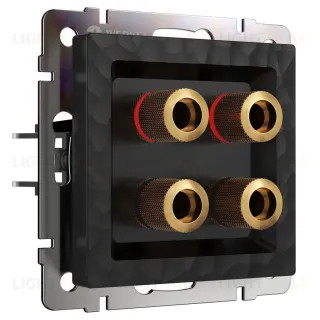 Акустическая розетка Werkel Hammer х4 черный W1285008 4690389163128 4690389163128