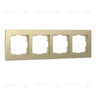 Рамка Werkel Aluminium на 4 поста шампань алюминий W0021711 4690389158162 4690389158162