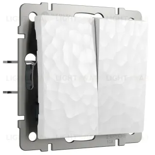 Выключатель Werkel Hammer двухклавишный белый W1220001 4690389162268 4690389162268