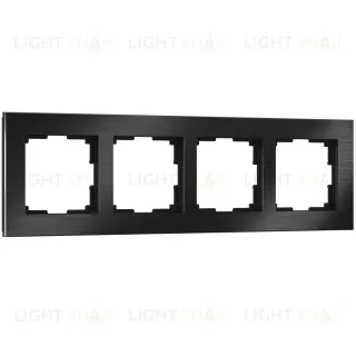 Рамка Werkel Aluminium на 4 поста алюминий черный W0041708 4690389158124 4690389158124