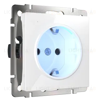 Розетка с заземлением и подсветкой Werkel белая W1171401 4690389155338 4690389155338