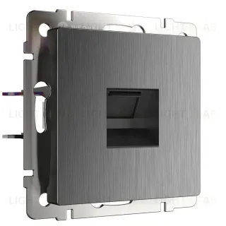 Розетка Ethernet RJ-45 Werkel графит рифленый W1181004 4690389158674 4690389158674