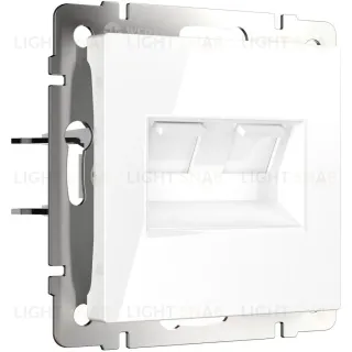 Розетка двойная Ethernet RJ-45 Werkel белый W1181101 4690389155376 4690389155376