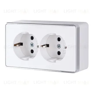 Розетка двойная с заземлением Werkel Gallant белый W5072101 4690389164644 4690389164644
