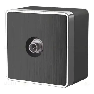 ТВ-розетка оконечная Werkel Gallant графит рифленый W5083004 4690389164736 4690389164736