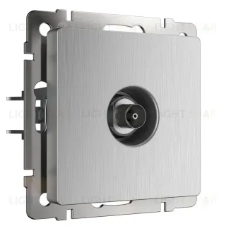 ТВ-розетка оконечная Werkel cеребряный рифленый W1183009 4690389159909 4690389159909