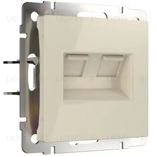 Розетка двойная Ethernet RJ-45 Werkel слоновая кость W1181103 4690389155864 4690389155864